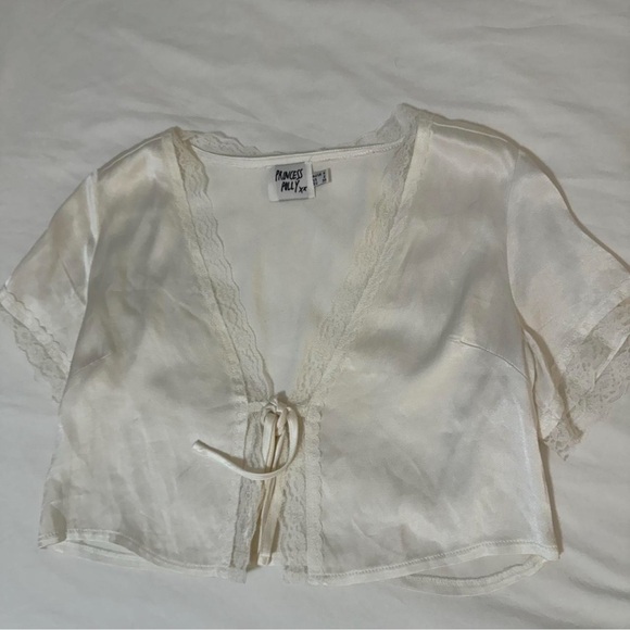 White princess polly silk top - Picture 4 of 5